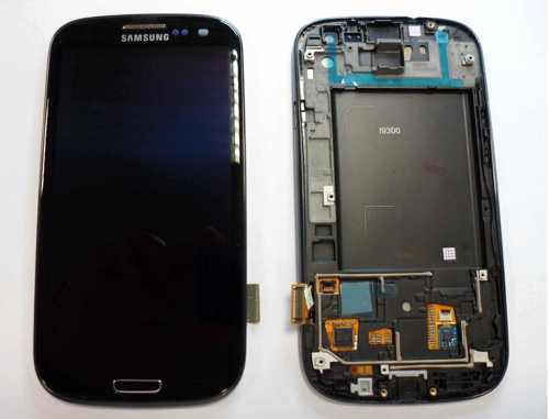 Repuesto Pantalla Lcd Touch Frame Marco  Samsung Galaxy S3 I9300 Negro